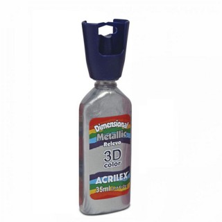 TINTA DIMENSIONAL METÁLICA RELEVO 3D PRATA